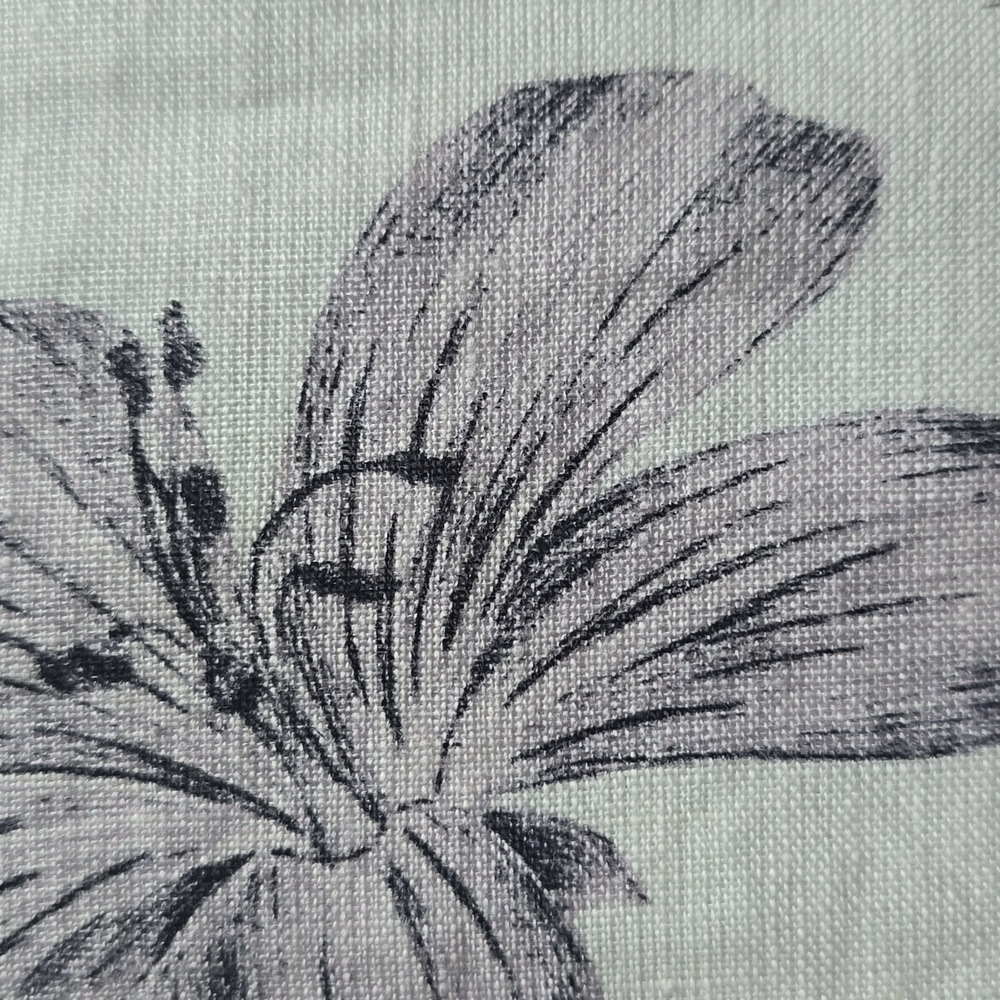CB2 Eden Off White and Smoked Mauve Linen King Duvet Cover, Ratail $329.00 UAD - Picture 11 of 16